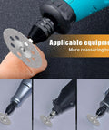 20-pack diamond cutting discs for Dremel rotary tools, 22 mm diameter, diamond-coated; includes 3 mm mandrels
