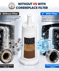Two Pack Replacement Water Filter For Espresso Machines Compatible With Oracle Touch BES990 And BES980, Barista Pro BES878, Claro Swiss Breville Models, Compare To Part BES008WHT0NUC1, white cartridge