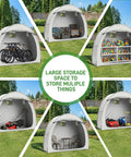 Bike Tent Outdoor Portable Bicycle Storage Shed With 210D Oxford Fabric PU4000 Waterproof Cover For 2 To 3 Bikes Weatherproof Shelter