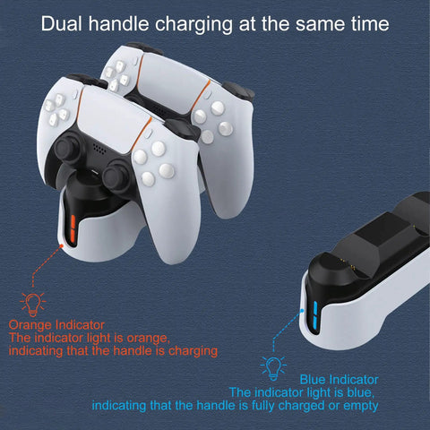 Dual Controller Charging Station With LED Indicator And Safe Fast Charge Dock For PS5 PS4 Xbox Nintendo Switch Controllers