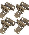 Antique Green Self Closing Cabinet Door Hinges Set With Soft Close Action No Slam For Face Frame Cabinets in a set of 4