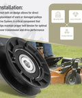 Two Pack V Idler Pulley Drive Assembly Kit For Grasshopper 718 720 721D Mowers Beefed Up Heavy Duty Replacement Drive System With Durable Bearings And Easy Install black pulley with bearing for mower belt drive
