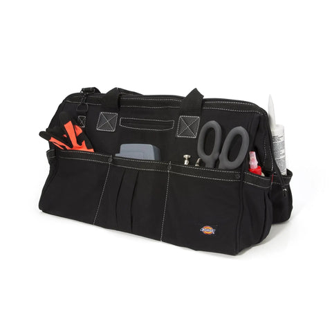 20 Inch Durable Canvas Tool Tote For Painters Carpenters And Builders With Tough As Nails Heavy Duty Zipper Reinforced Handles