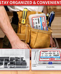 440 Piece Roll Pin Kit With Slotted Steel Pins, 13 Sizes From 13/64 To 15/64 Inch, Durable Carbon Steel, Rust Resistant Black Oxide Finish, Perfect For DIY Projects, Auto Repairs, Home Improvement, And Tough Machinery Work in labeled storage box