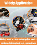 Applications of Beefy Grey 12 Pin Waterproof Wire Connector Kit in vehicles, including trucks, motorcycles, cars, and boats.