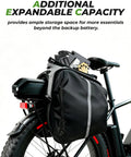40L Hard Shell Ebike Battery Bag For Rear Rack Waterproof Storage Case with detachable divider on bike rack