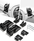 Jeep Hood Latches Aluminum Hood Catch For Wrangler JK JKU JL JLU Gladiator 2007 Through 2025 Pair with installation parts