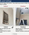 Heavy Louvered Access Panel For Drywall And Ceiling Vent Cover Rustproof 304 Stainless Steel Air Grille for indoor and outdoor use.