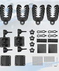 ATV Dual Tool Holder With Bow Rack Grips And Rubber Straps, Tiltable Mount includes components for secure 20 kg gear holding