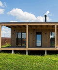 Wooden pergola with Beefy Heavy Duty Internal Mount 45 Degree Angle Brackets Pack of 8 for Post to Beam Connections visible