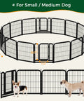 Outdoor Dog Playpen 24 Inch 16 Panels Heavy Duty Metal Pen for Indoor and Outdoor Use Rugged Pup Exercise Fence