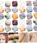 Level Up Your DIY Game With This Dope Bulk Lot Of Drilled Glass Spacer Beads Perfect For Jewelry Making Bracelets Purses And Chandelier Designs Grab These Fresh Bead Kit Today: colorful drilled glass flower beads.