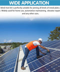 Technician on solar panels illustrating 500 Piece Black Pop Rivet Kit With 14 SAE Aluminum Blind Rivets, Assorted Sizes for projects