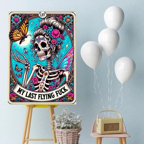 Skull Diamond Art Kit For Grown Ups 5D Full Drill Diamond Painting Kit For Beginners With Round Rhinestones DIY Gem Art Craft