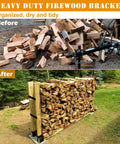 Outdoor Firewood Rack Brackets Kit For Quick Wood Piling And Storage Adjustable Log Stacking Stand For 2x4 Lumber