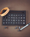 Leather Stamp Kit 37 Piece Set With One Eighth Inch Tall Number And Alphabet Stamps Steel Handle Pro Grade For Leathercraft