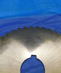 7 Piece Milling Cutter Set For Metalworking With HSS Side Cutters Ranging 3 To 5 Inches And A 1 Inch Pilot on blue cloth