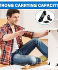 Man assembling furniture with twenty pack universal stainless steel corner brackets 90 degree L shape and trapezoid wood connectors.