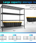 4-Tier Heavy Duty Wire Shelving Unit For Warehouse And Supermarket With Double Capacity And Space Saving Design Industrial Steel Shelving