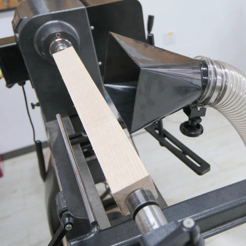 Heavy Duty Universal Woodturning Dust Hood Featuring Fully Adjustable Bracket And 100 Millimeter Hose Connector for clean wood lathe setup.