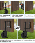 Installation steps of Beefy Heavy Duty Gate Wheel Kit With 360 Degree Rotation Rubber Wheel for wooden gate, spring loaded.