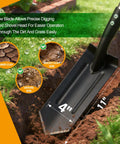 Go-To Heavy Duty Trench Shovel With A 4 Inch V Shape Blade Narrow Spade For Precision Digging Edging And Entrenching in soil