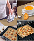 20 Pack Teflon Sheets For Heat Press And Ironing used for baking and ironing tasks, showing versatile use in kitchen and crafts