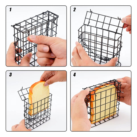 Step-by-step usage of 2 Pack Suet Bird Feeders For Outdoor Hanging, Backyard Bird Watching Station That Holds One Suet Cake Each