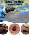 32 Inch Garden Auger Drill Bit With Long Handle For Planting Bulbs And Bedding Plants No Squat Post Hole Digger Easy Deep Digging