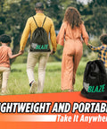 Family carrying bag with Complete Slackline Kit For Backyard Fun 60 Foot Setup With Training Line And Wide Tree Protectors Orange
