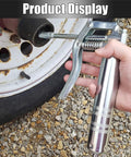 Mini Grease Gun 3000 PSI Heavy Duty Pistol Grip With 9.8 Inch Flexible Hose And 5.9 Inch Rigid Extension For 3 Oz Cartridges