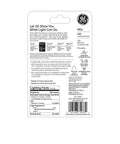 Back packaging details of GE 40W light bulb, not related to Crystal Clear Blunt Tip Decorative Light Bulbs.