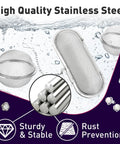 Rock Solid Stainless Steel Parts Washer Basket 3 Pack For Ultrasonic Jewelry And Machinist Parts Cleaner, featuring two mesh designs.