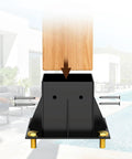 Heavy Duty 4x4 Post Brackets For Wood Posts 4 Pieces DIY Post Base Kit Easy Install For Gazebos Patio Pergolas And Log Cabins Inner Size 3.6x3.6 Powder Coated Galvanized Carbon Steel For Rust Resistance image showing bracket with wooden post insertion and screws.