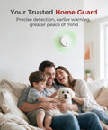Family enjoying safety at home with Top Shelf Smoke Detectors 12 Pack with Replaceable Batteries and 85dB Sirens Lock Down Safety.