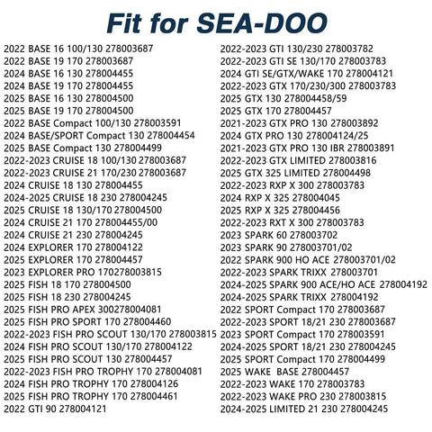 Fit for SEA-DOO compatibility chart for Four Pack 30 Amp 5 Pin 12V Relay Harness Kit For SeaDoo Watercraft 2008 And Up Power Up With GTI GTR GTS GTX RXP RXT Spark Base Sport Models Replacement Part 278003828