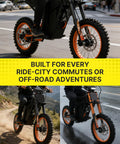 Rugged dirt bike with Gold Dirt Bike Chain for Tuttio Soleil 01 on city street and off-road terrain.