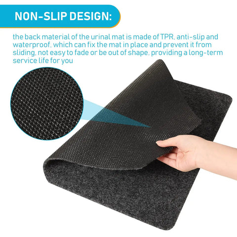 15 Pack Urinal Mats For Men Non Slip Urinal Floor Mats For Commercial Use Highly Absorbent Waterproof Backing TPR Grippy