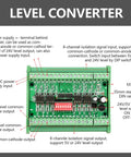 Eight Channel Bidirectional Logic Level Converter Module For 5V 24V Signals NPN PNP To NPN Translation With Optocoupler Isolation