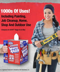Person holding tool near 200 count box of white rags for painting and job cleanup in shop use, Painters Rags And Shop Towels 200 Count White Center Pull Box Provides Heavy Duty Absorbent Wipes For Paint Cleanup And General Messes Great For Grab And Go Cleanups On The Jobsite And In The Shop Use 1 Box 200 Towels Made In The United States