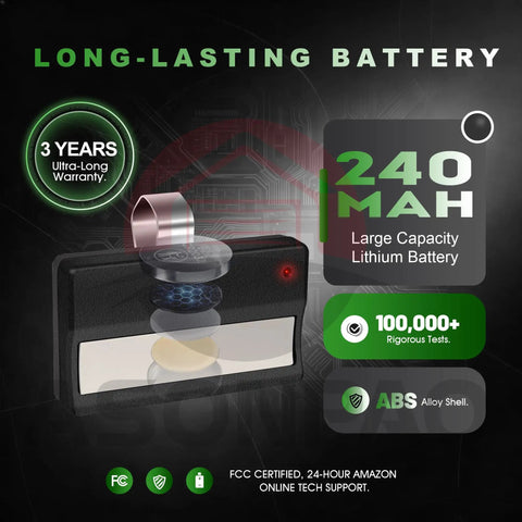 Two Pack Replacement Garage Door Opener Remote For Green Learn Button Models From 1993 To 1995 And 1997, battery details