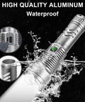 Two Pack Rechargeable LED Flashlights Crazy Bright 990,000 Lumens With Five Modes IPX6 Waterproof Tactical Gear