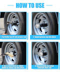 Step-by-step guide to installing Beefy Four Pack 2.72 Inch Trailer Axle Dust Cap Cups Grease Covers for Dexter EZ Lube axles.