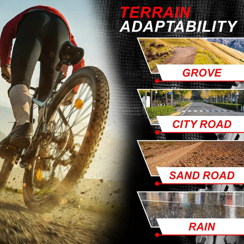 2 Pack 26 By 2.1 Folding Mountain Bike Tires With Schrader Valve Inner Tubes And Tire Levers for terrain adaptability