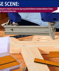 Built Tough 18 Gauge Narrow Crown Galvanized Staples Deliver Zero Bend Performance For Cabinet Making And Crafts 3000 Piece Assortment Kit With Rust Proof Shield In Half 3 4 And 1 Inch Sizes, stapler applying staples to wood.