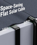 Flat Solar Panel Extension Cables 12 AWG 4mm2 Set Of 2 With Waterproof Male And Female Connectors 15 Inch Length Each PV Wire