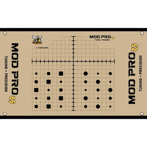 Foam Archery Block Target For Compound Bows And Crossbows 450 FPS Field Point Practice Target With EZ Tote Carry Handle Yellow Jacket Mod Pro 25 For Home Range And Training with grid pattern