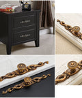 Vintage Style Cabinet Knobs and Pulls 3 Piece Set Zinc Alloy Yellow Bronze Back Plate Pull Handles for Wardrobe Doors