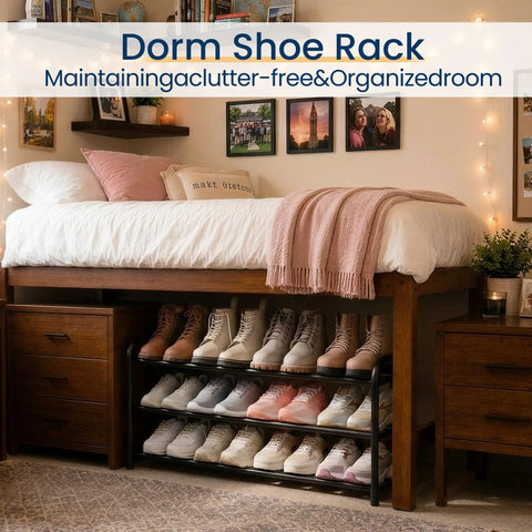 Super Roomy Three Tier Expandable Shoe Rack Black Metal Storage Shelf For Entryway Closet Organization That Actually Holds All Your Kicks Without The Mess Easy Setup Modern Space Saver