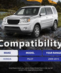 Silver 2009-2015 Honda Pilot parked outdoors, highlighting compatibility for Replacement Control Arm Kit With Ball Joint Inner Outer Tie Rod Boots And Sway Bar Links For 2009 2015 Honda Pilot Beefed Up Suspension Upgrade For Better Handling And Ride.